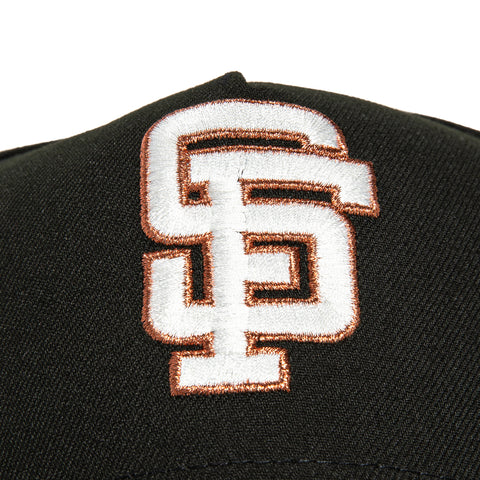 New Era 9Forty A-Frame San Francisco Giants 1989 World Series Patch Snapback Hat - Black, Ivory, Metallic Copper