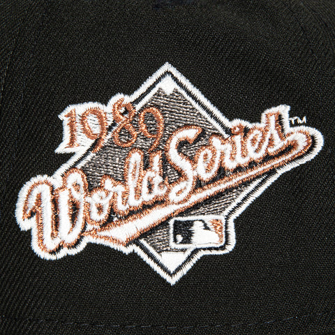 New Era 9Forty A-Frame San Francisco Giants 1989 World Series Patch Snapback Hat - Black, Ivory, Metallic Copper