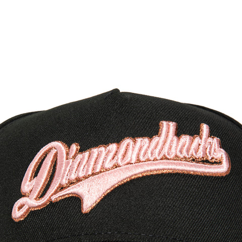 New Era 9Forty A-Frame Arizona Diamondbacks Inaugural Patch Snapback Script Hat - Black, Brown