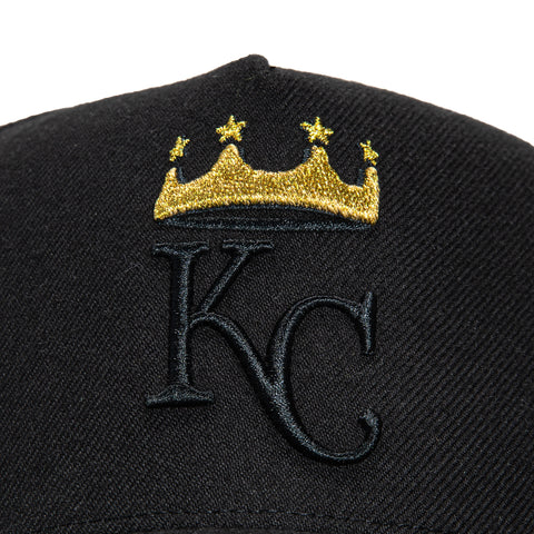 47 Brand Kansas City Royals MVP Adjustable Snapback Hat - Black, Metallic Gold