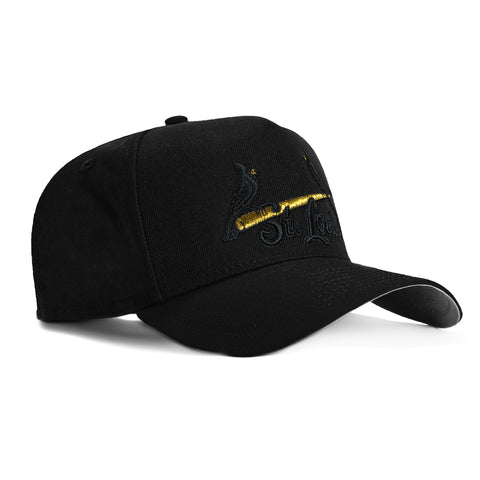 47 Brand St Louis Cardinals MVP Adjustable Snapback Hat - Black, Metallic Gold