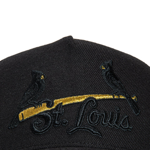 47 Brand St Louis Cardinals MVP Adjustable Snapback Hat - Black, Metallic Gold