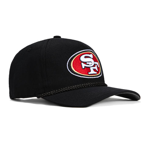 47 Brand Hitch San Francisco 49ers Snapback Rope Hat - Black