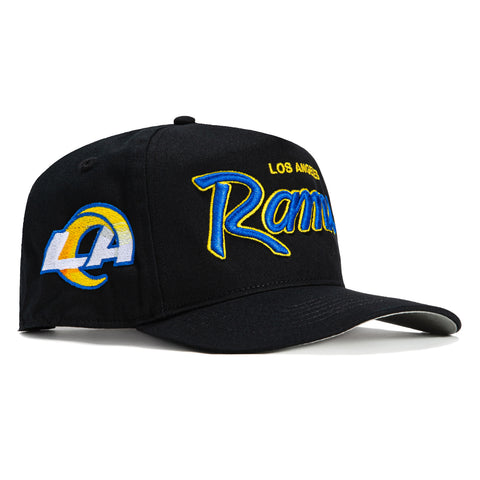 47 Brand Hitch Crosstown Los Angeles Rams Snapback Script Hat - Black