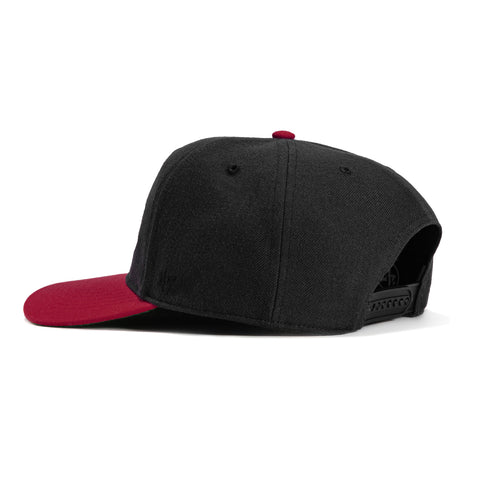 47 Brand Hitch Arizona Diamondbacks 2001 World Series Patch Snapback Script Hat - Black, Sedona Red