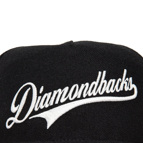 47 Brand Hitch Arizona Diamondbacks 2001 World Series Patch Snapback Script Hat - Black, Sedona Red