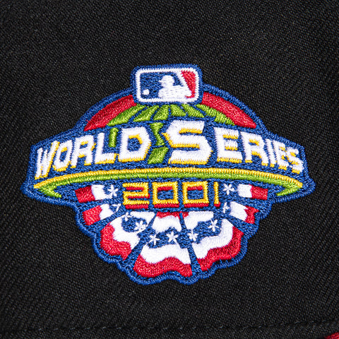 47 Brand Hitch Arizona Diamondbacks 2001 World Series Patch Snapback Script Hat - Black, Sedona Red