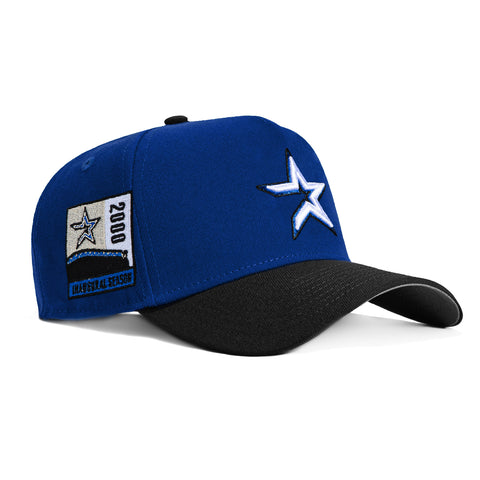 New Era 9Forty A-Frame Houston Astros Inaugural Patch Snapback Hat - Royal, Black