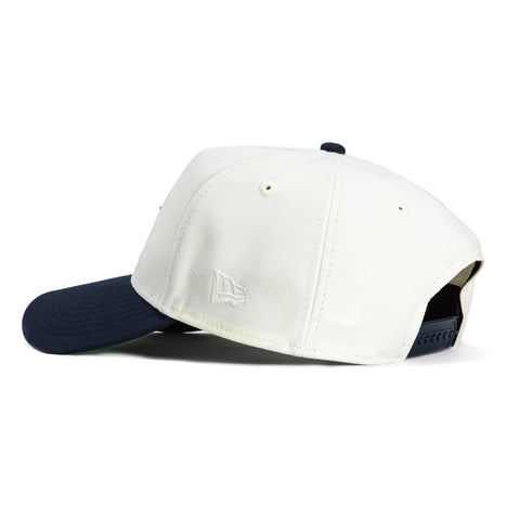 New Era 9Forty A-Frame Georgetown Hoyas 1984 Champions Patch Snapback Hat - White, Navy