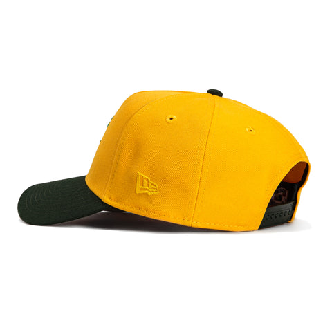 New Era 9Forty A-Frame Kansas City Athletics Rickey Henderson Field Patch Snapback Hat - Gold, Green