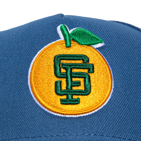 New Era 9Forty A-Frame San Francisco Giants 1989 World Series Patch Orange Snapback Hat - Indigo, Green