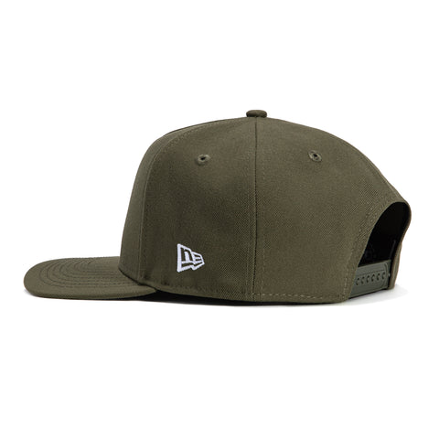 New Era 9Fifty A-Frame Los Angeles Dodgers Snapback Upside Down Hat - Olive, White