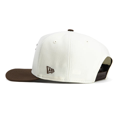 New Era 9Fifty A-Frame Los Angeles Dodgers Snapback Upside Down Hat - White, Brown