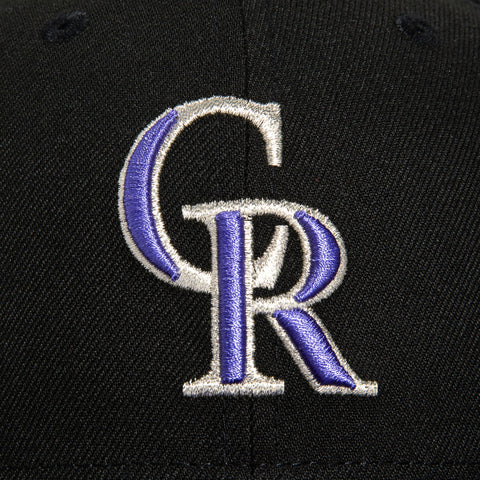 New Era 59Fifty Colorado Rockies 17 Todd Helton HOF Patch Hat - Black, Purple