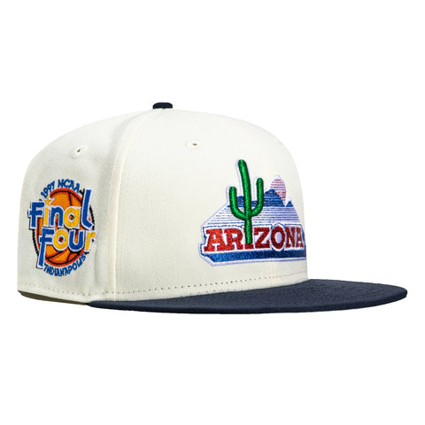 New Era 59Fifty Arizona Wildcats 1997 Final Four Patch Logo Hat - White, Navy