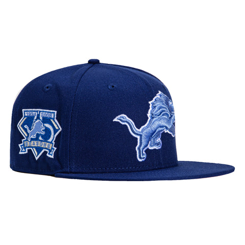 New Era 59Fifty Detroit Lions 75th Anniversary Patch Hat - Royal