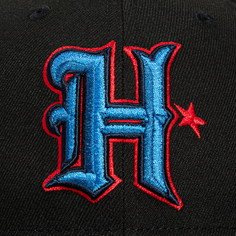 New Era 59Fifty Houston Texans Logo Patch H Hat - Black, Light Blue, Red