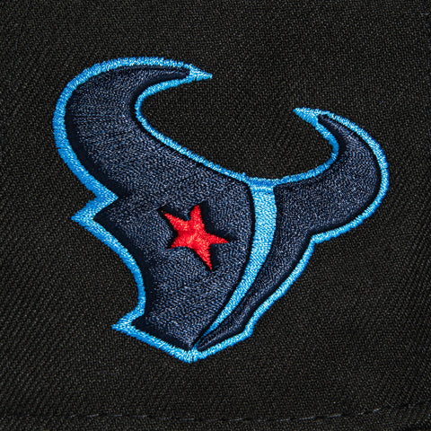 New Era 59Fifty Houston Texans Logo Patch H Hat - Black, Light Blue, Red