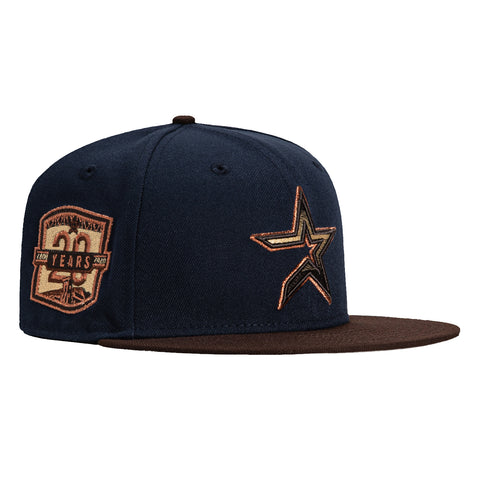 New Era 59Fifty Houston Astros 20th Anniversary Stadium Patch Hat - Navy, Brown