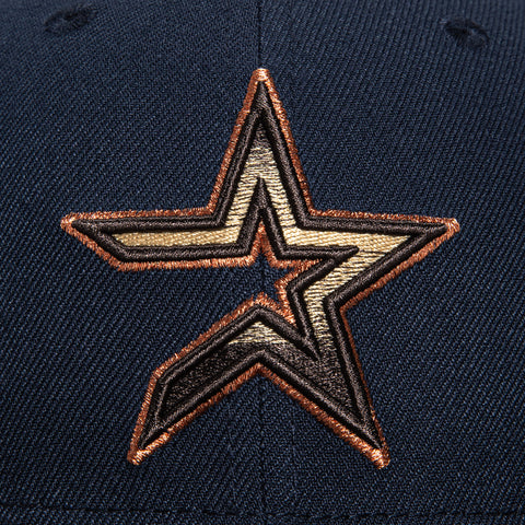 New Era 59Fifty Houston Astros 20th Anniversary Stadium Patch Hat - Navy, Brown