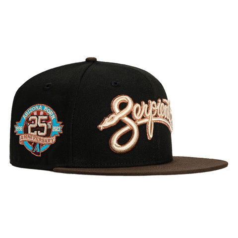 New Era 59Fifty Arizona Diamondbacks 25th Anniversary Patch Serpientes Hat - Black, Brown