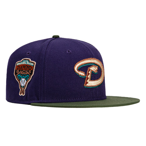 New Era 59Fifty Arizona Diamondbacks Inaugural Patch D Hat - Purple, Olive