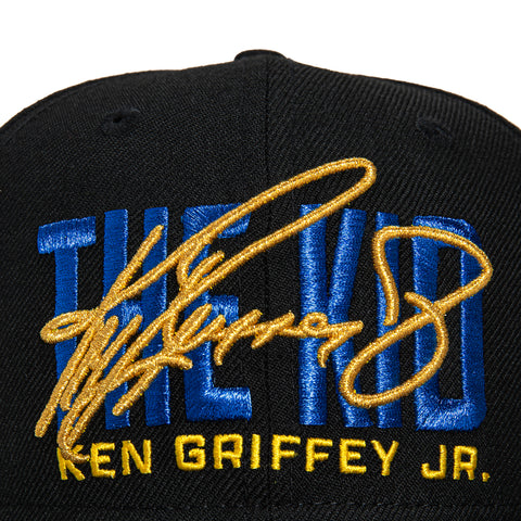 New Era 59Fifty Seattle Mariners 24 Ken Griffey Jr. Patch The Kid Hat - Black, Royal