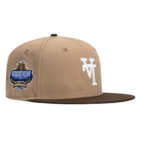 New Era 59Fifty Los Angeles Dodgers 40th Anniversary Stadium Patch Upside Down Hat - Khaki, Brown