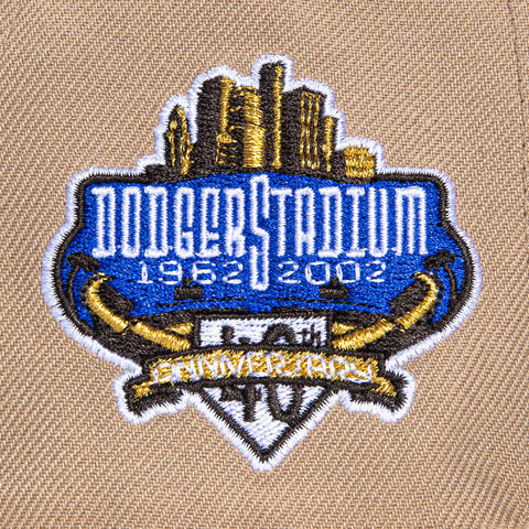 New Era 59Fifty Los Angeles Dodgers 40th Anniversary Stadium Patch Upside Down Hat - Khaki, Brown