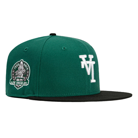 New Era 59Fifty Los Angeles Dodgers 60th Anniversary Patch Upside Down Hat - Green, Black, White