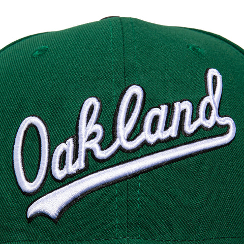 Mitchell & Ness Oakland Athletics 1989 World Series Patch Script Hat - Green, Black