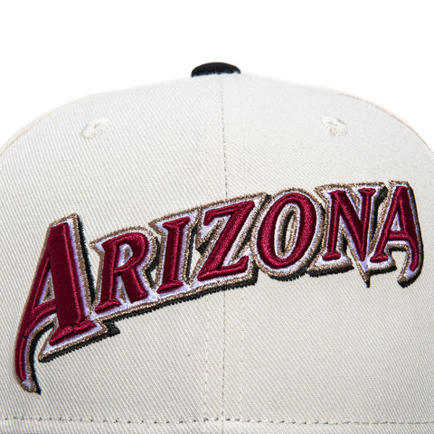 Mitchell & Ness Arizona Diamondbacks Inaugural Patch Script Hat - White, Black