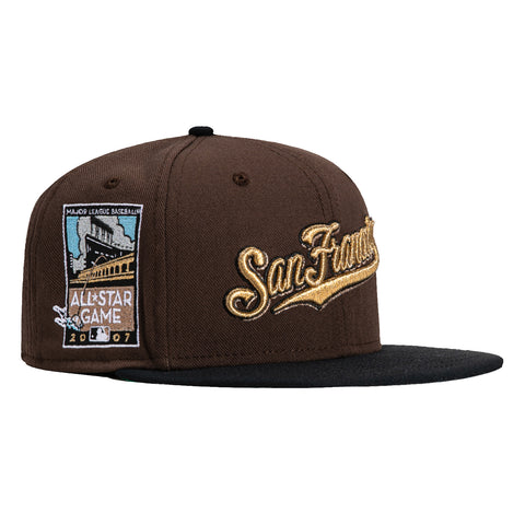 Mitchell & Ness San Francisco Giants 2007 All Star Game Patch Script Hat - Brown, Black