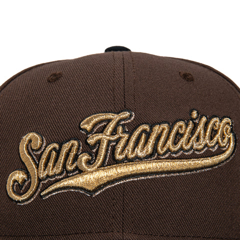 Mitchell & Ness San Francisco Giants 2007 All Star Game Patch Script Hat - Brown, Black