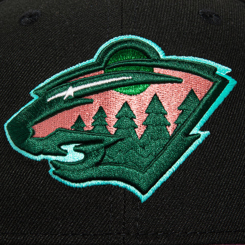 New Era 59Fifty Winter Forest Minnesota Wild 2004 All Star Game Patch Hat - Black, Maroon