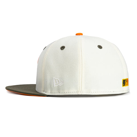 New Era 59Fifty Philadelphia Phillies 100th Anniversary Patch Cascade Hat - White, Olive, Orange