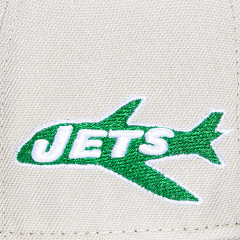 New Era 59Fifty City Stone Dome New York Jets Logo Patch Hat - Stone, Green