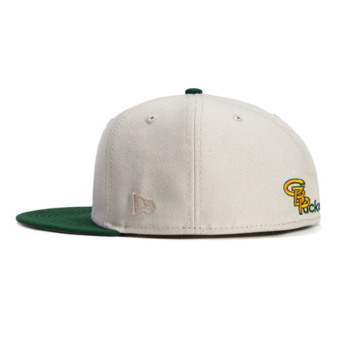 New Era 59Fifty City Stone Dome Green Bay Packers Logo Patch Hat - Stone, Green