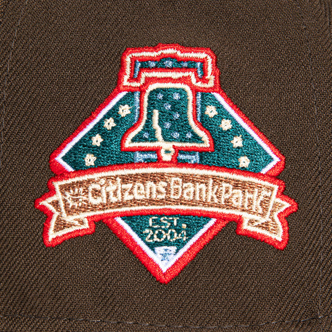 New Era 59Fifty Winter Forest Philadelphia Phillies Citizens Bank Park Patch Alternate Hat - Brown