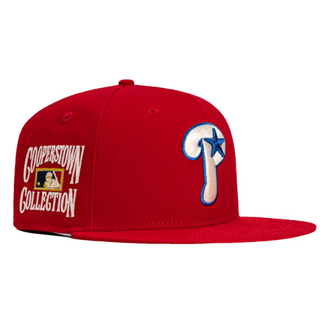 New Era 59Fifty Philadelphia Phillies Cooperstown Collection Patch Hat - Red