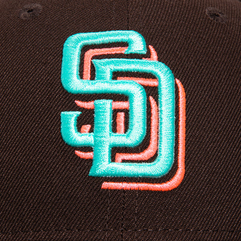 New Era 59Fifty San Diego Padres 20th Anniversary Stadium Patch City Hat - Brown, Mint, Magenta