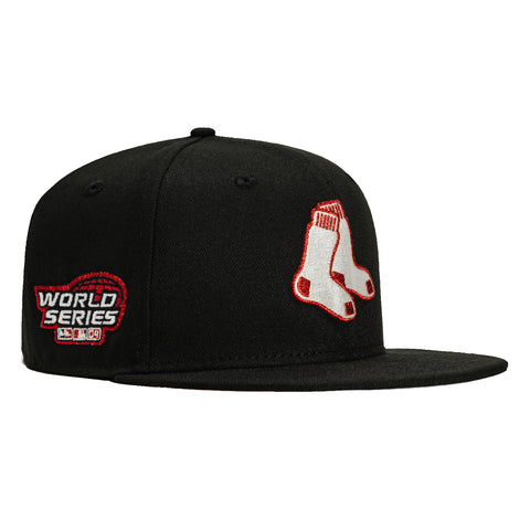 New Era 59Fifty Boston Red Sox 2004 World Series Patch Alternate Hat - Black, White, Red