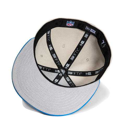 New Era 59Fifty City Stone Dome Detroit Lions Logo Patch Hat - Stone, Light Blue