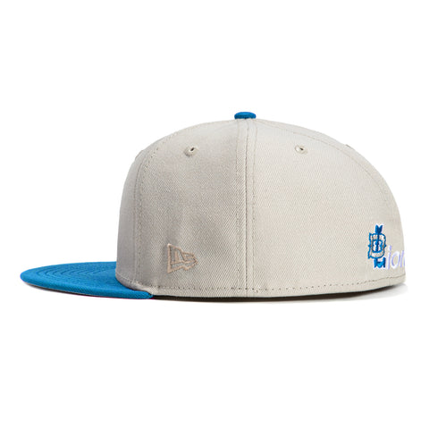 New Era 59Fifty City Stone Dome Detroit Lions Logo Patch Hat - Stone, Light Blue