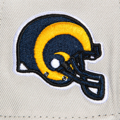 New Era 59Fifty City Stone Dome Los Angeles Rams Logo Patch Hat - Stone, Navy