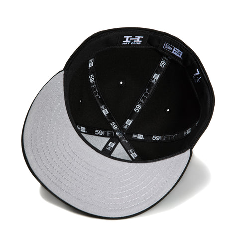 New Era 59Fifty Skull Chief Hat Club Logo Patch Hat - Black, White