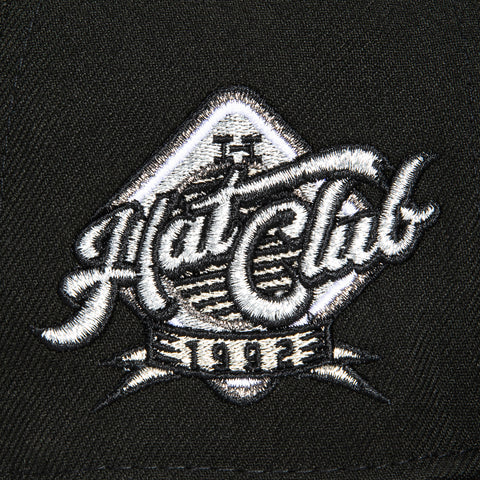 New Era 59Fifty Skull Chief Hat Club Logo Patch Hat - Black, White