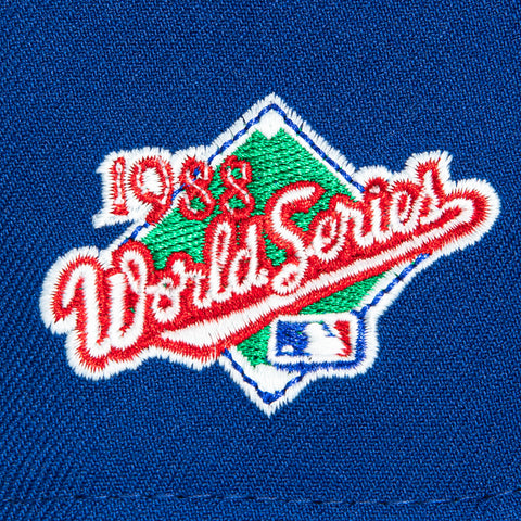 New Era 59Fifty Glow Chain Stitch Los Angeles Dodgers 1988 World Series Patch Hat - Royal