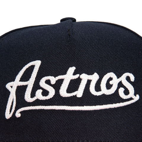 New Era 59Fifty Glow Chain Stitch Houston Astros 2022 World Series Patch Hat - Navy, Orange