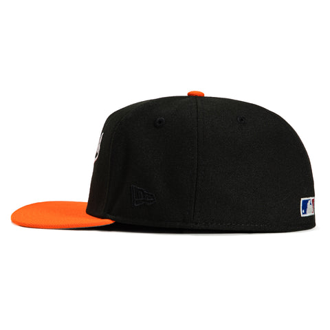 New Era 59Fifty Glow Chain Stitch Baltimore Orioles 1983 World Series Patch Hat - Black, Orange